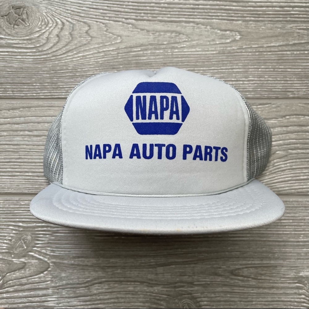 Vintage Napa Auto Parts Trucker Mesh Snapback Hat Lou… Gem